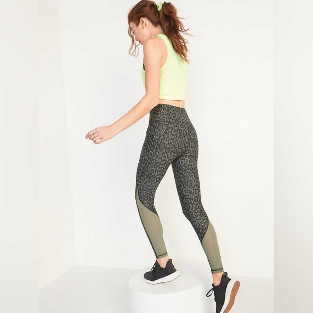 Old‎ Navy PowerSoft Leggings High Waist Side Pockets Size Medium